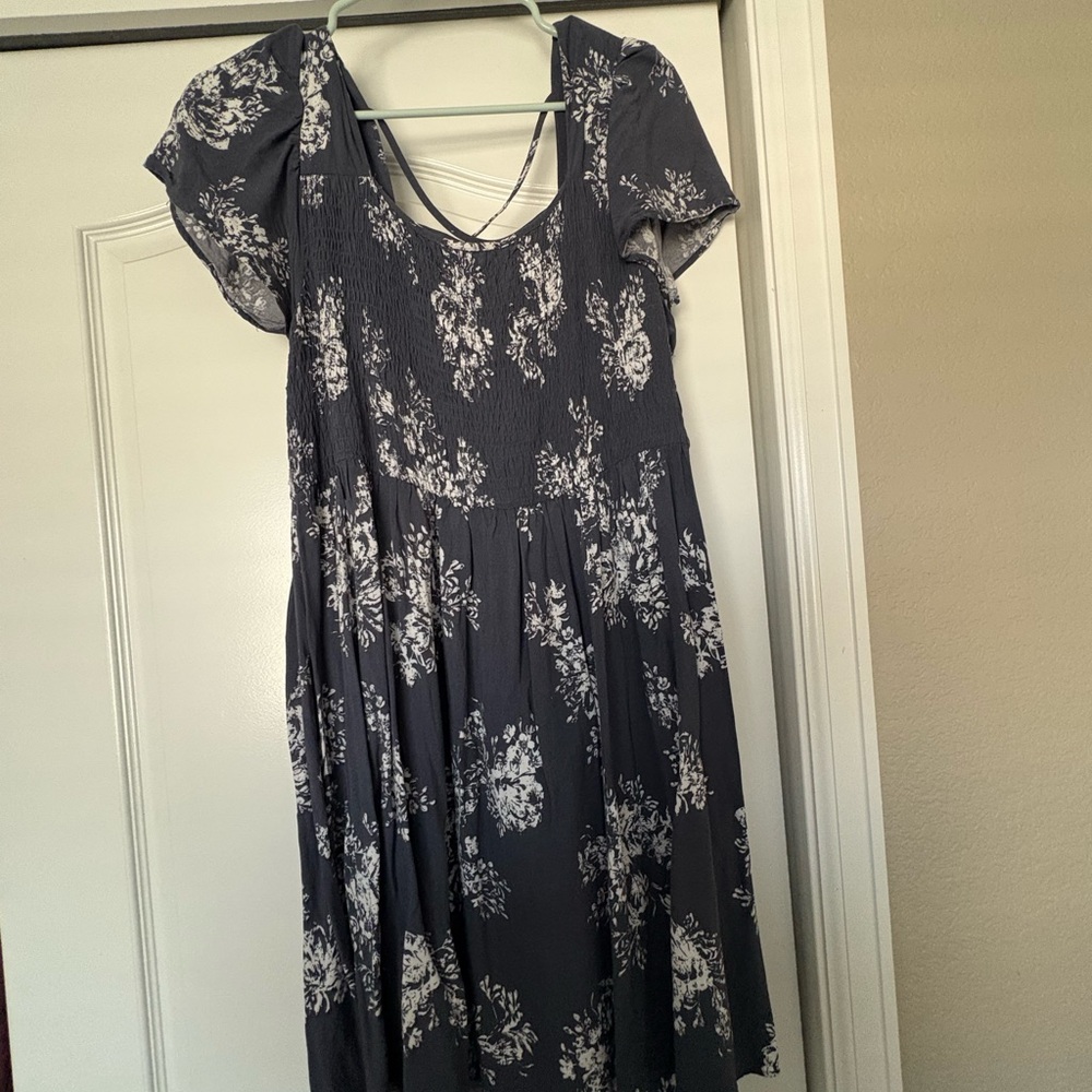 Maurices Dusty Blue Floral Dress